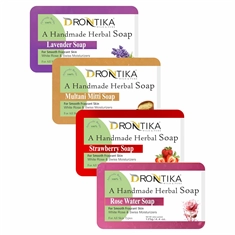 HandMade Strawberry, Rose Water, Multani Mitti & Lavender Soap